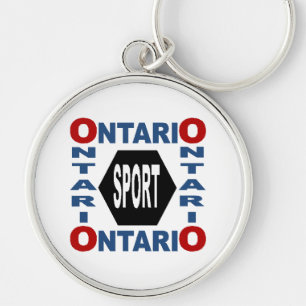 Porte clé rond Premium  ONTARIO  SPORT Key Ring