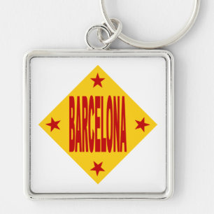 Porte-clés carré Premium  BARCELONA Key Ring