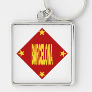 Porte-clés carré Premium Design BARCELONA Key Ring