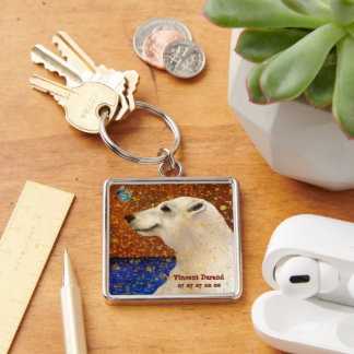 Porte-clés  personnalisable Ours blanc et Papillon Key Ring
