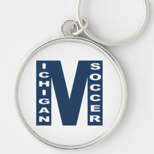 Porte clés rond  Premium  MICHIGAN  SOCCER Key Ring
