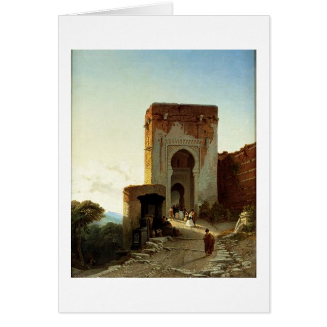 Porte de Justice, Alhambra, Granada (oil on canvas (Front)