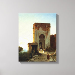 Porte de Justice, Alhambra, Granada (oil on canvas Print