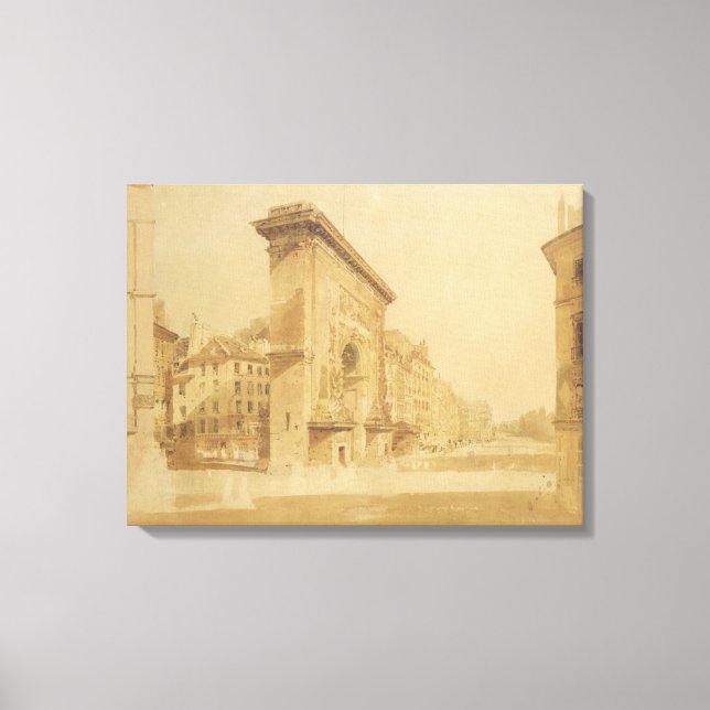 Porte St Denis, Paris (w/c) Canvas Print (Front)