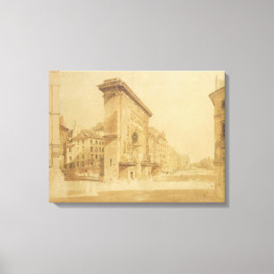 Porte St Denis, Paris (w/c) Canvas Print