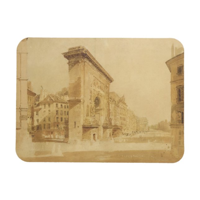 Porte St Denis, Paris (w/c) Magnet (Horizontal)