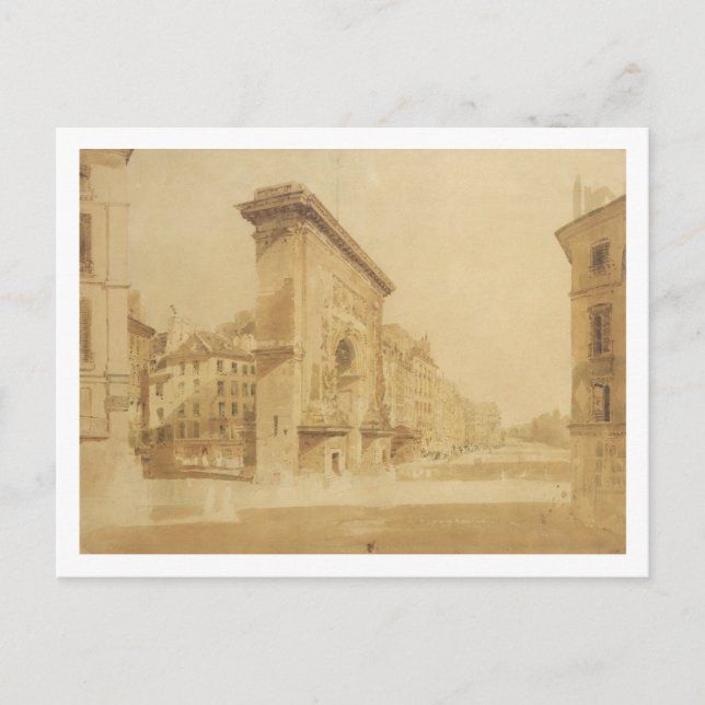 Porte St Denis, Paris (w/c) Postcard (Front)