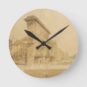 Porte St Denis, Paris (w/c) Round Clock
