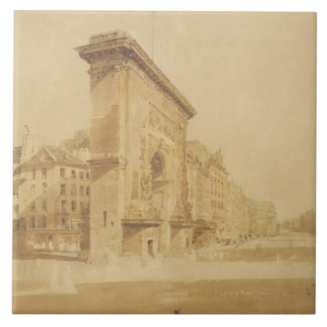 Porte St Denis, Paris (w/c) Tile (Front)