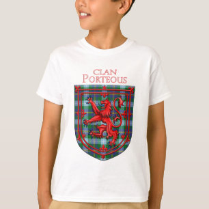 Porteous Tartan Scottish Plaid Lion Rampant T-Shirt
