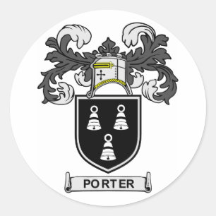 PORTER Coat of Arms Classic Round Sticker