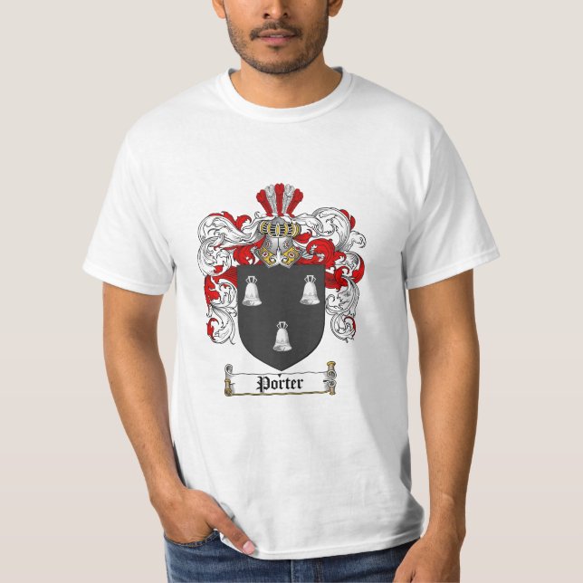 Porter Family Crest - Porter Coat of Arms T-Shirt (Front)