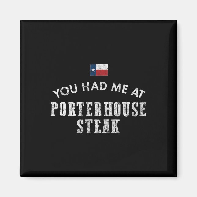 Porterhouse Steak Rare Medium Dinner Texas Beef Gr Magnet (Front)