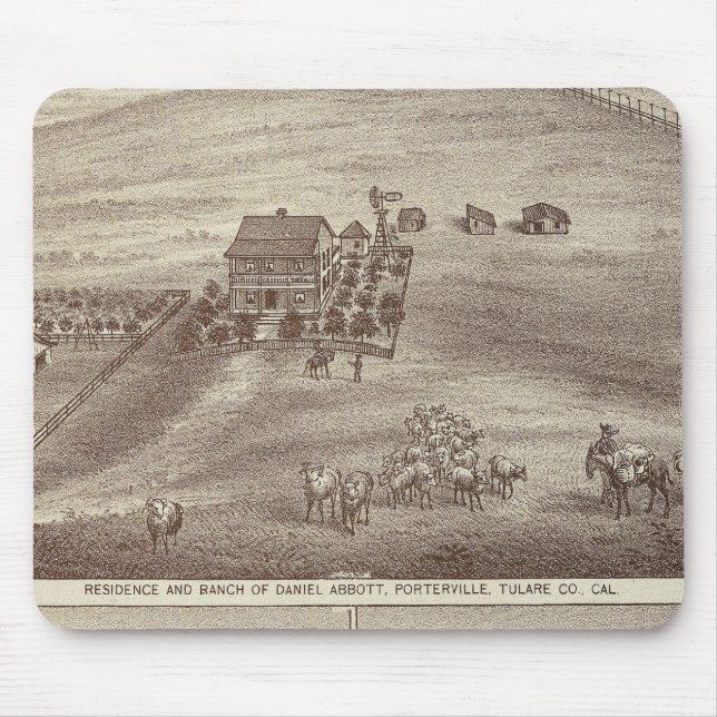 Porterville residences, store mouse mat (Front)