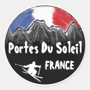 Portes Du Soleil France skier sticker