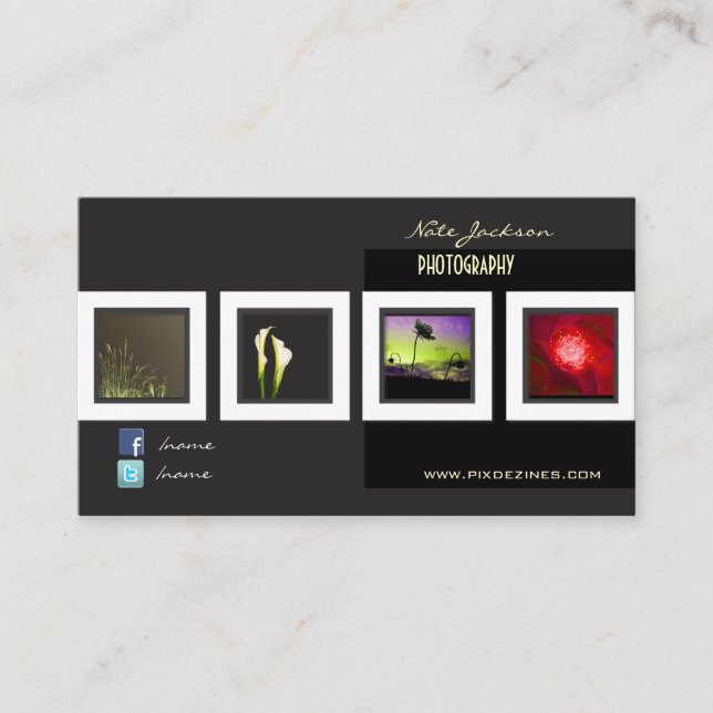Portfolio business cards photos template (Front)