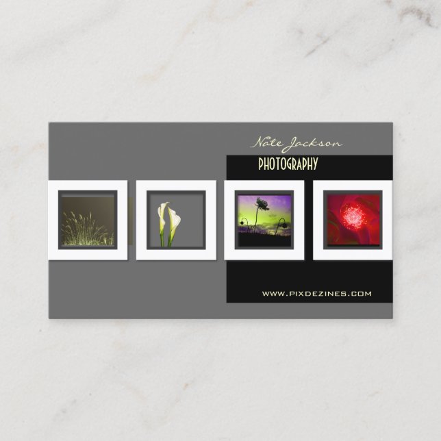 Portfolio business cards photos template (Front)