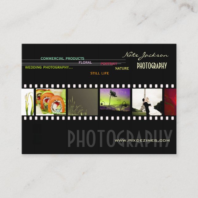 Portfolio business cards photos template (Front)