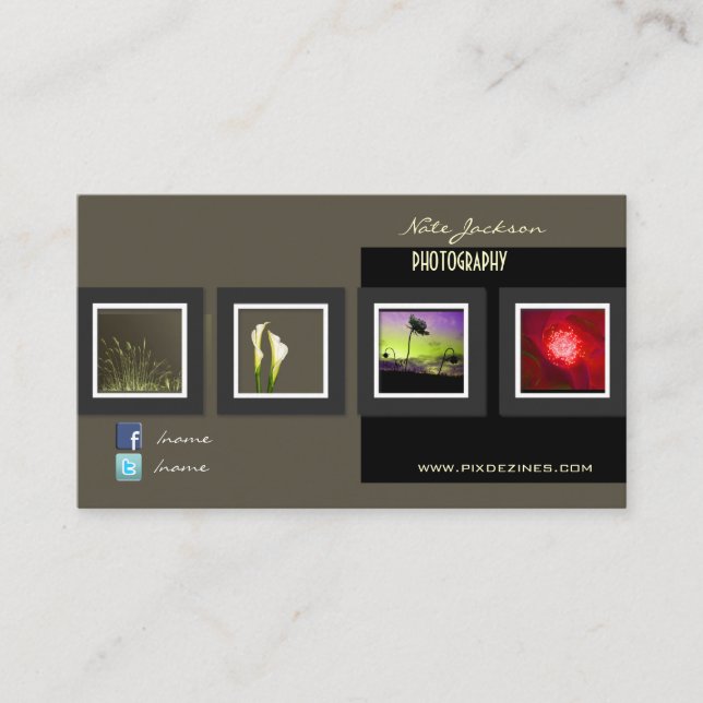 Portfolio business cards photos template (Front)