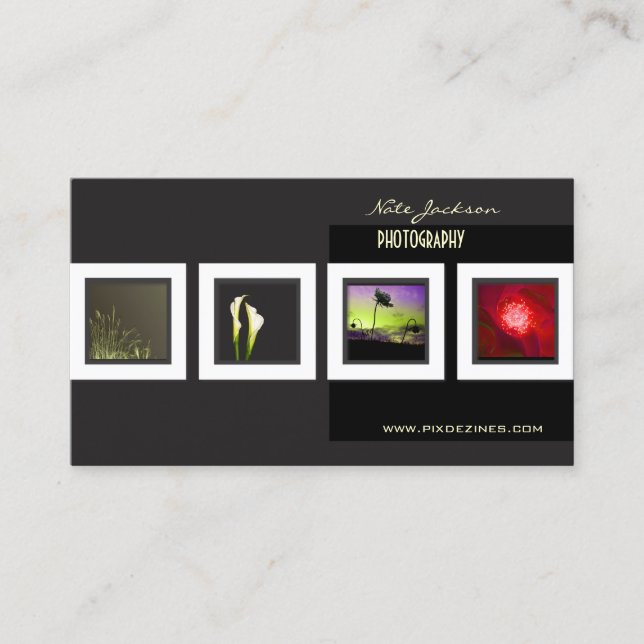Portfolio business cards photos template (Front)