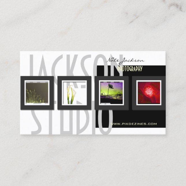 Portfolio business cards photos template (Front)