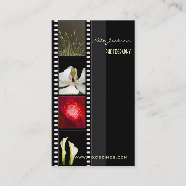 Portfolio business cards photos template (Front)