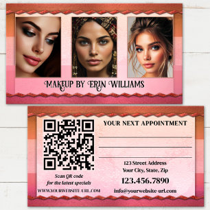 Portfolio Photo Beauty and Makeup Appointment Card