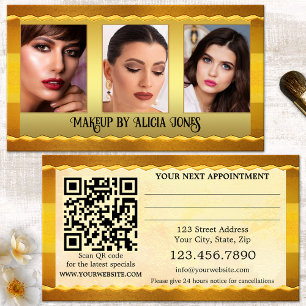 Portfolio Photo Makeup Beauty Appointment Card