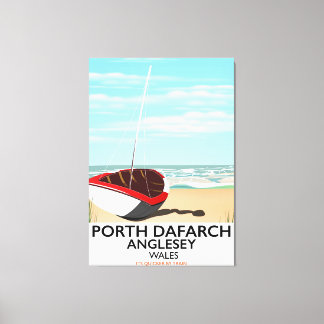 Porth Dafarch, Anglesey vintage travel poster Canvas Print