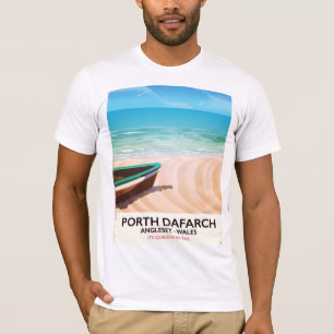 Porth Dafarch, Anglesey Welsh beach poster T-Shirt