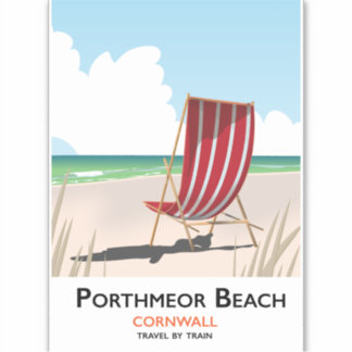 Porthmeor Beach beach travel poster