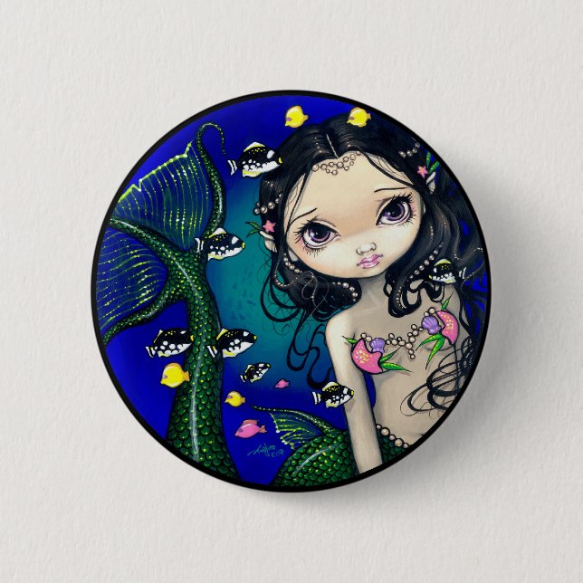 "Porthole Mermaid" Button (Front)