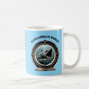 Porthole View of a Barracuda Fish Underwater URM Coffee Mug