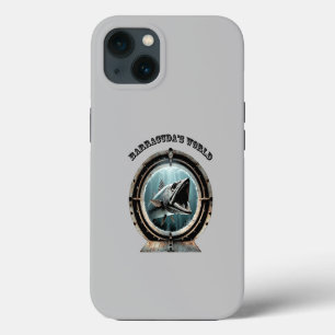 Porthole View of a Barracuda Fish Underwater URM iPhone 13 Case