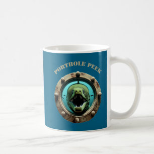 Porthole View of a Moray Eel with Open Mouth URM Coffee Mug