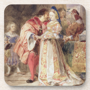 Portia and Bassanio, c.1826 (w/c, brown ink, bodyc Coaster