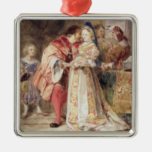 Portia and Bassanio, c.1826 (w/c, brown ink, bodyc Metal Tree Decoration