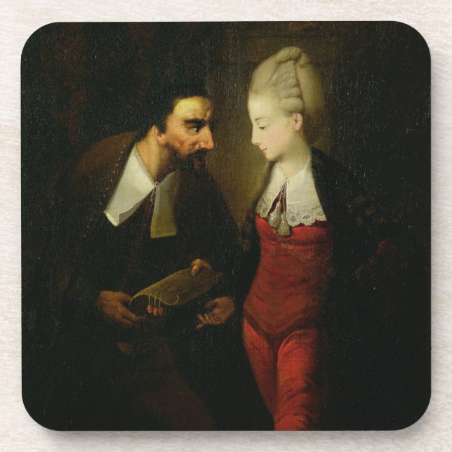 Portia and Shylock from 'The Merchant of Venice' A Coaster (Front)