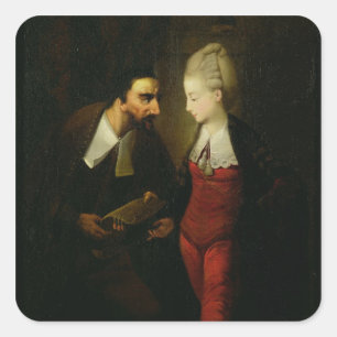 Portia and Shylock from 'The Merchant of Venice' A Square Sticker