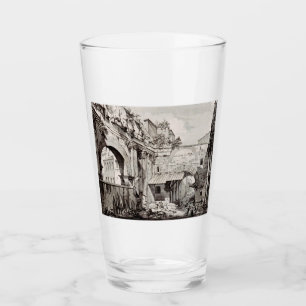 Portico of Octavia Rome Black and White Art Glass