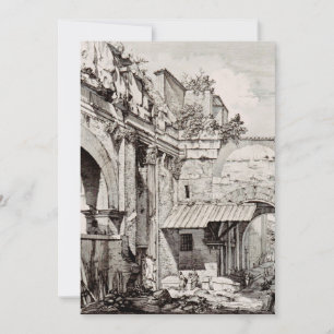 Portico of Octavia Rome Black and White Art Thank You Card