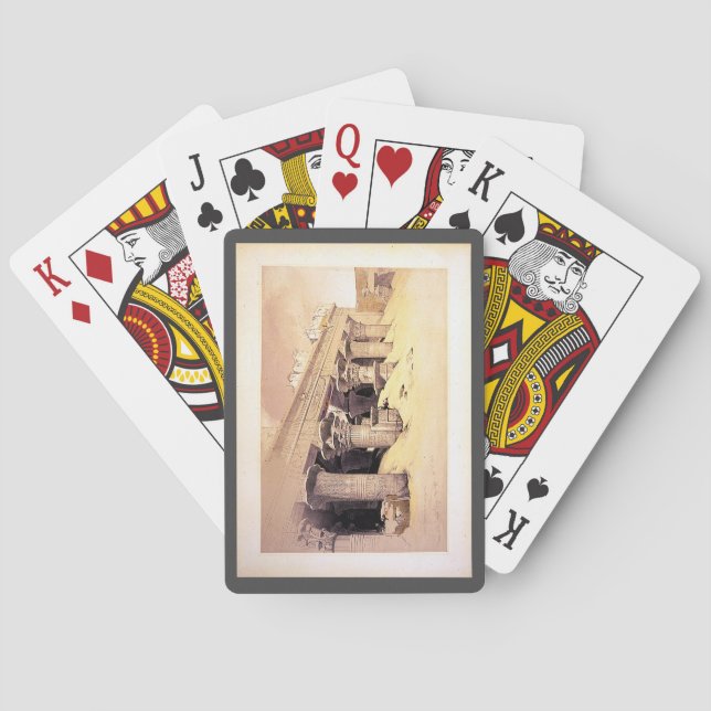 Portico of the Temple of Edfou Roberts/Haghe Art Playing Cards (Back)