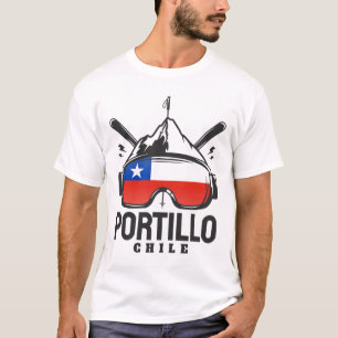 Portillo Chile Ski Resort Retro Skiing T-Shirt