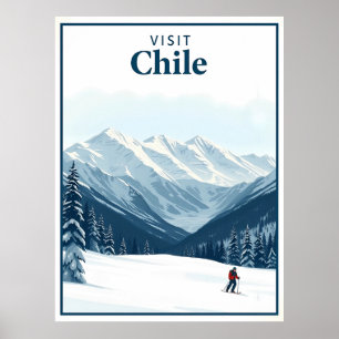 Portillo, Chile – Vintage Ski Travel Poster
