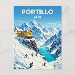 Portillo Ski Resort Chile Postcard