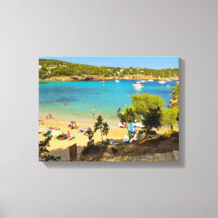Portinatx Ibiza Beach Turquoise Waters Canvas Print