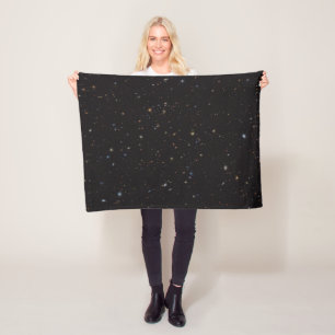 Portion Of Sky With Over 45,000 Galaxies Visible. Fleece Blanket