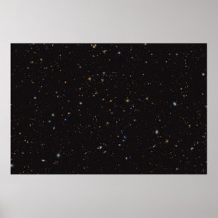 Portion Of Sky With Over 45,000 Galaxies Visible. Poster