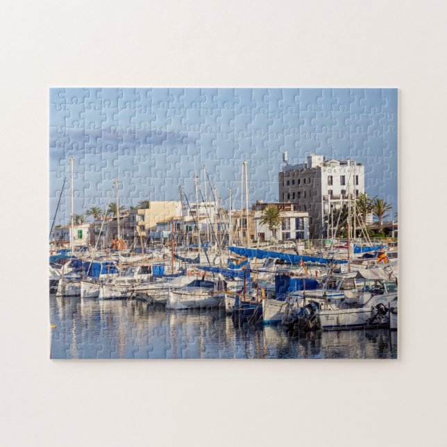 Portixol marina at dusk - Palma de Mallorca Jigsaw Puzzle (Horizontal)
