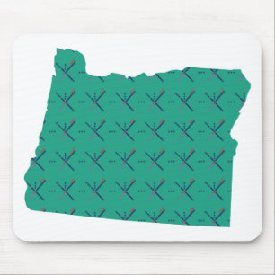 Portland Airport carpet Oregon map Mouse Mat